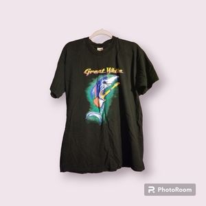 SOLD 🤑GREAT WHITE band t shirt mens black xl